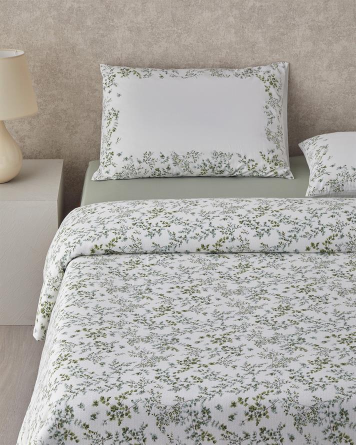 Natur Baskılı Çift Kişilik Pike Takımı 200x220 cm Yeşil