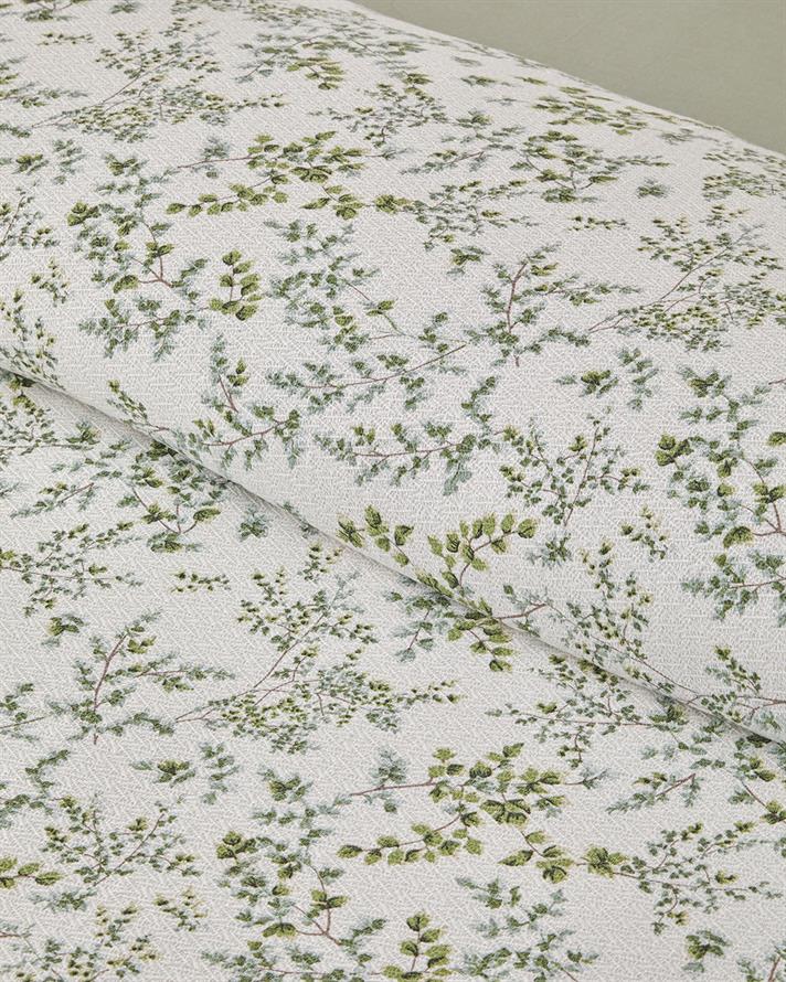 Natur Baskılı Çift Kişilik Pike Takımı 200x220 cm Yeşil