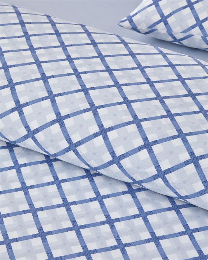 Natural Whirl Kolay Ütülenir Tek Kişilik Nevresim Takımı 160x220 cm Mavi - Bej