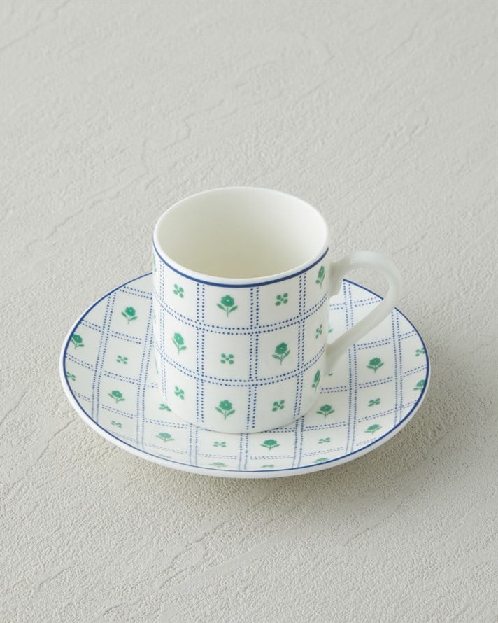 Nautica New Bone China 4 Parça 2 Kişilik Kahve Fincan Takımı 80 ml Mavi