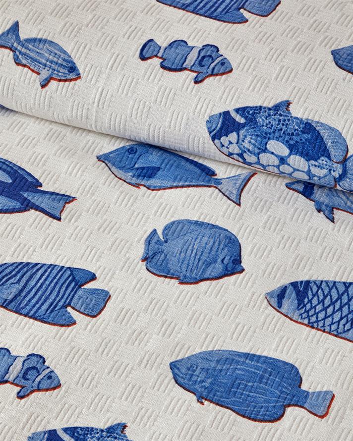 Nautical Depths Çift Kişilik Pike 200x220 cm Mavi