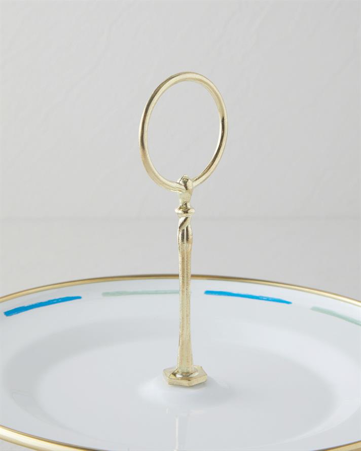 Nautical Emaye Katlı Servis 21x29 cm Mavi