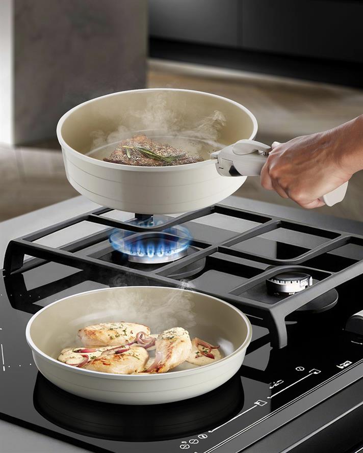 Neoflam Midas Seramik 11 Parça Tencere Seti 16-20-24-28-28 cm Bej