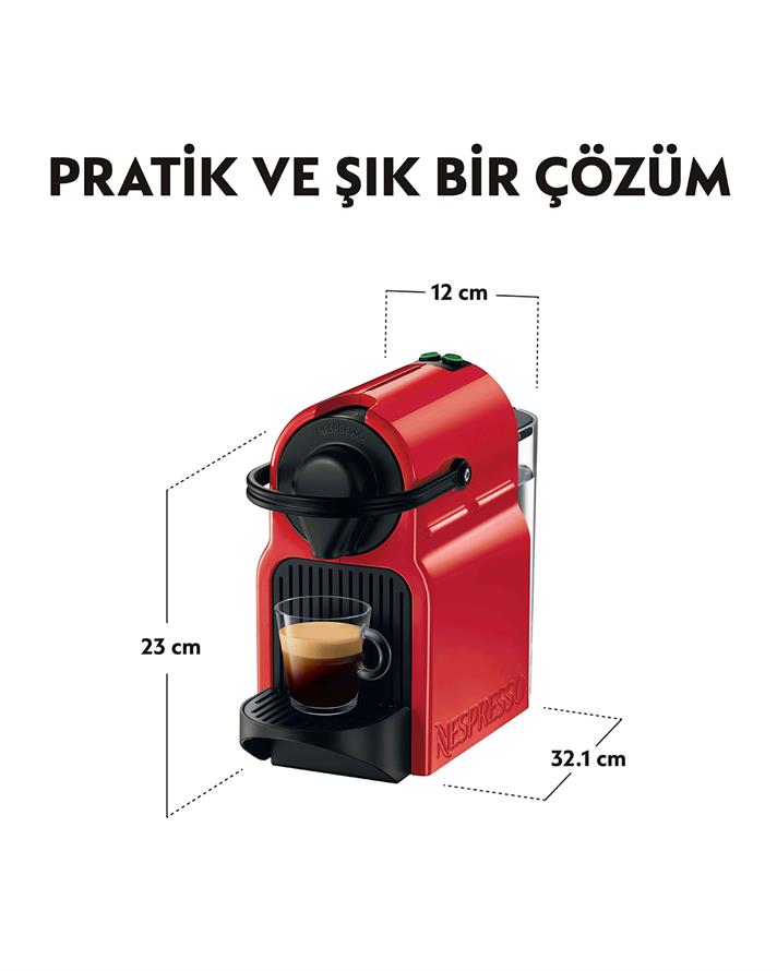 Nespresso C40 Inissia Kapsül Espresso Makinesi Kırmızı