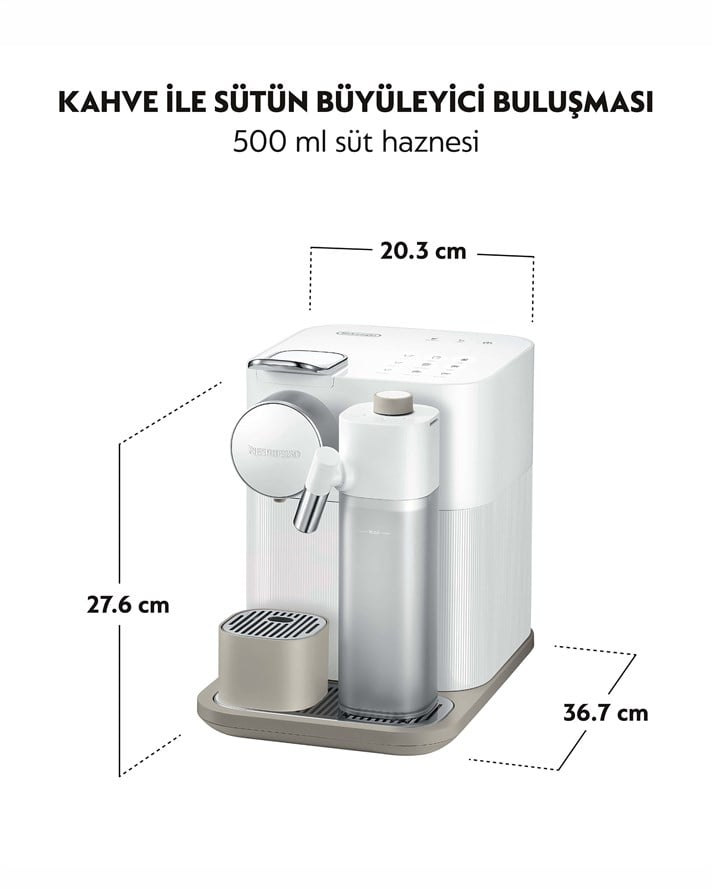 Nespresso F541 Gran Latissima Süt Çözümlü Espresso Makinesi Beyaz