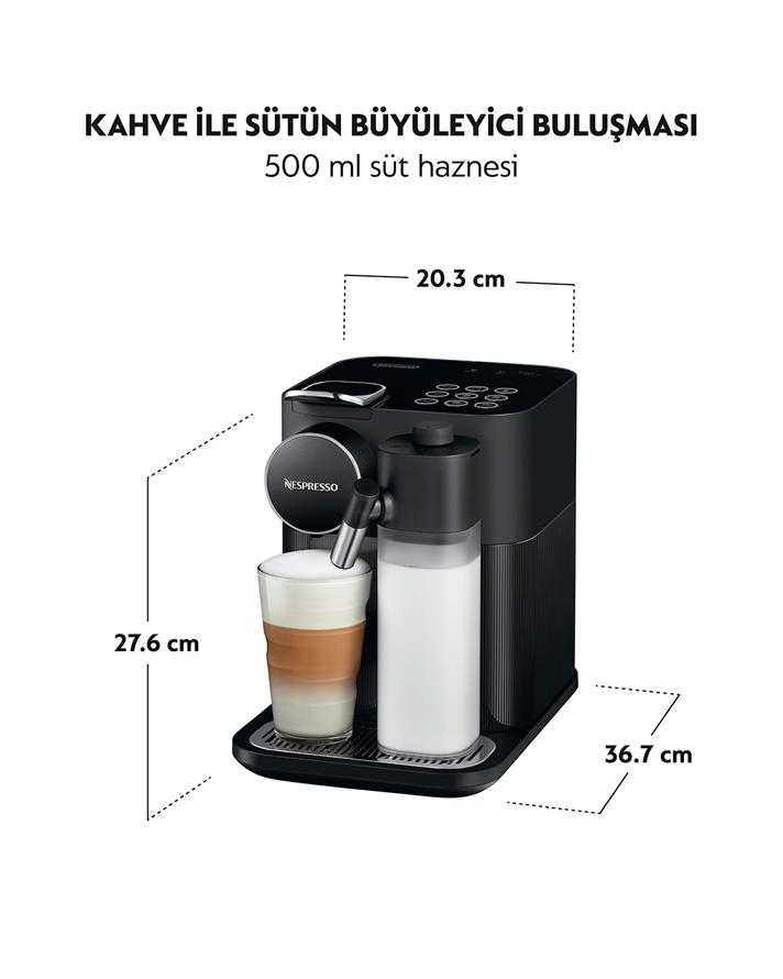 Nespresso F541 Gran Latissima Süt Çözümlü Espresso Makinesi Siyah