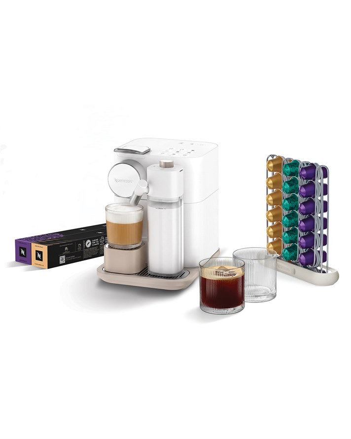 Nespresso F541 Gran Lattissima Winter Avantajlı Kahve Köşesi Seti Beyaz