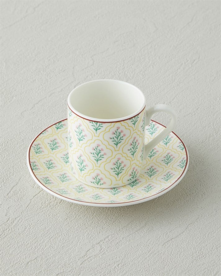 Neva New Bone China 4 Parça 2 Kişilik Kahve Fincan Takımı 80 ml Renkli