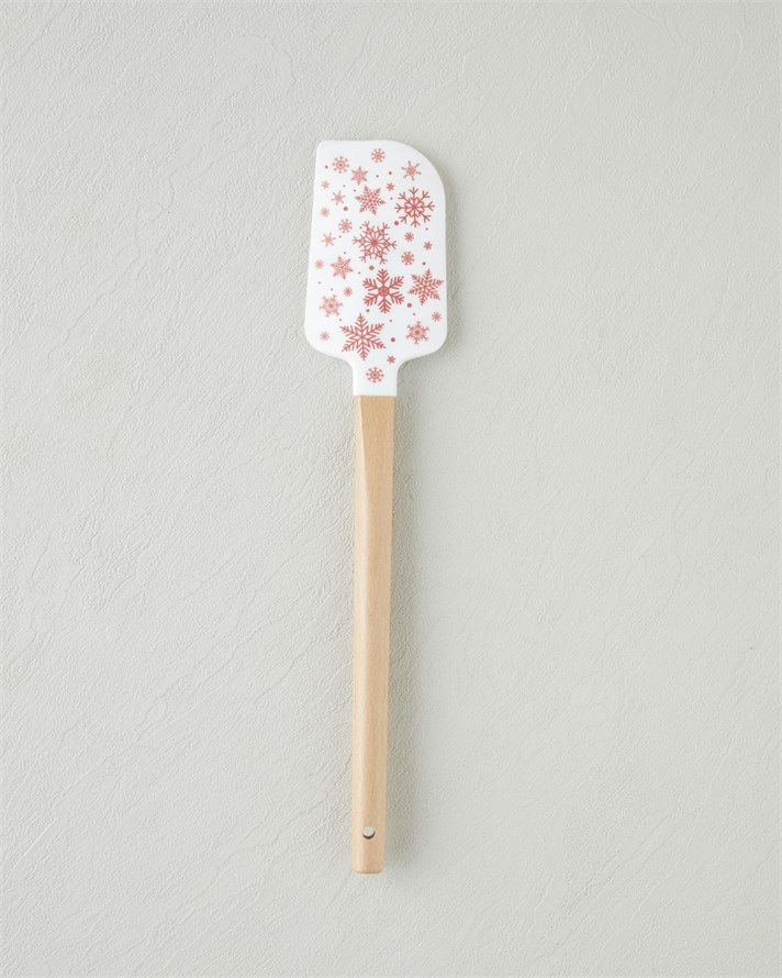 New Year Joy Silikon 2 Parça Servis Gereci 32,1x22,7 cm Kırmızı - Beyaz