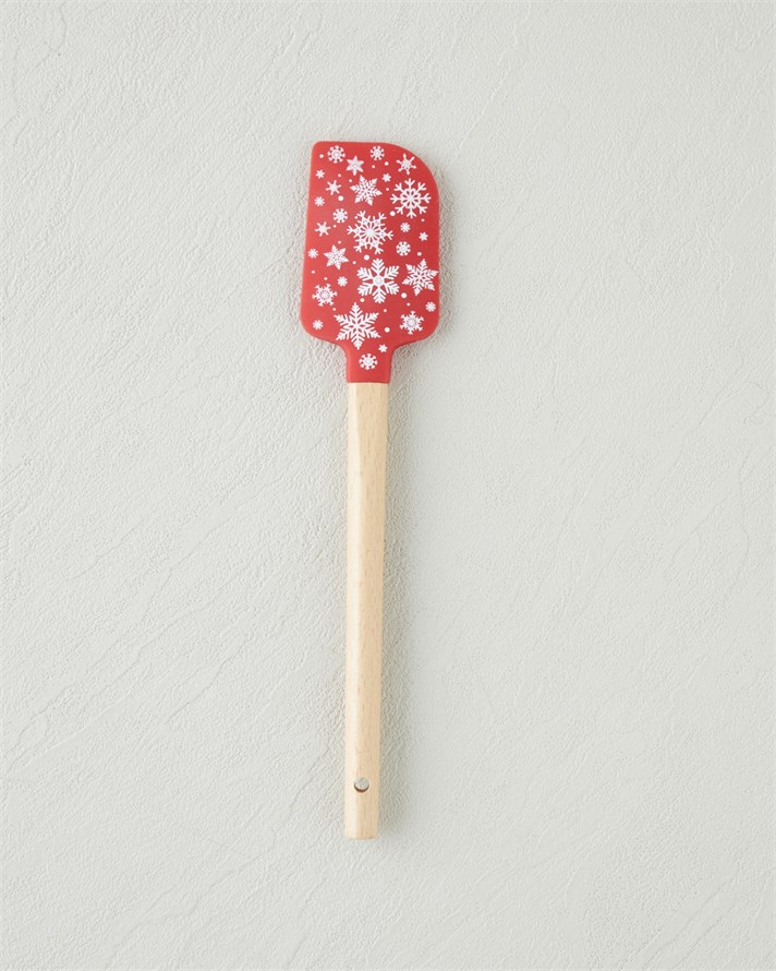 New Year Joy Silikon 2 Parça Servis Gereci 32,1x22,7 cm Kırmızı - Beyaz