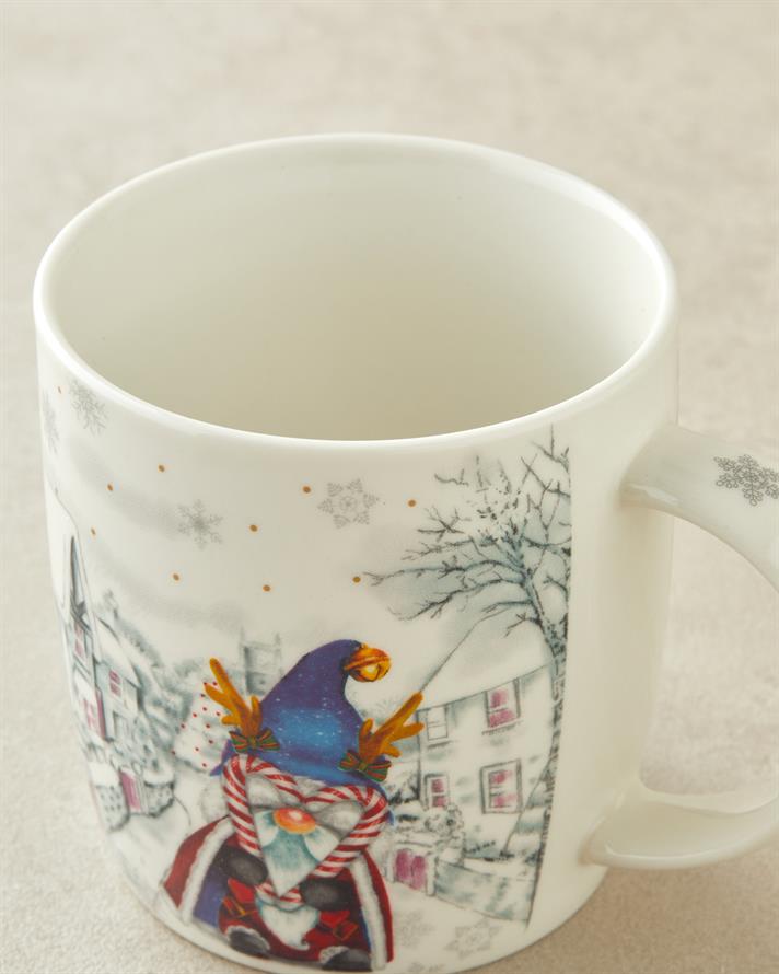 New Year New Bone China Yılbaşı Kupa 360 ml Renkli