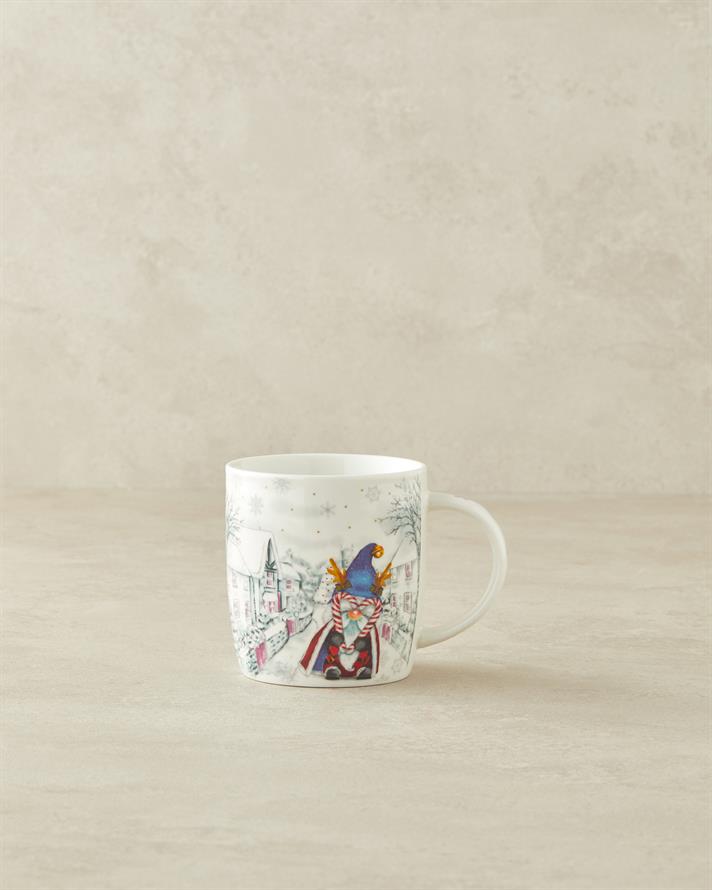 New Year New Bone China Yılbaşı Kupa 360 ml Renkli