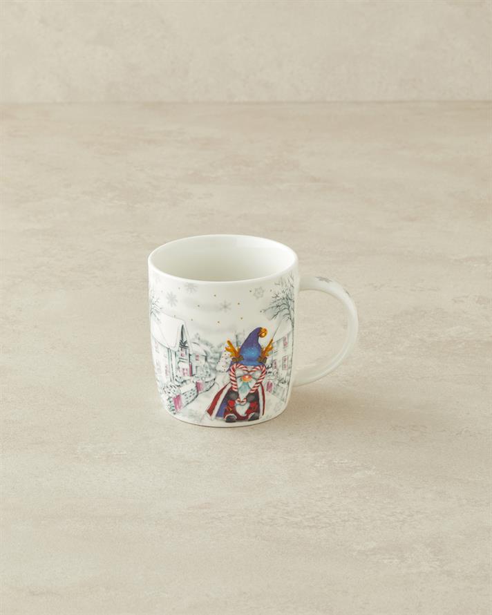 New Year New Bone China Yılbaşı Kupa 360 ml Renkli