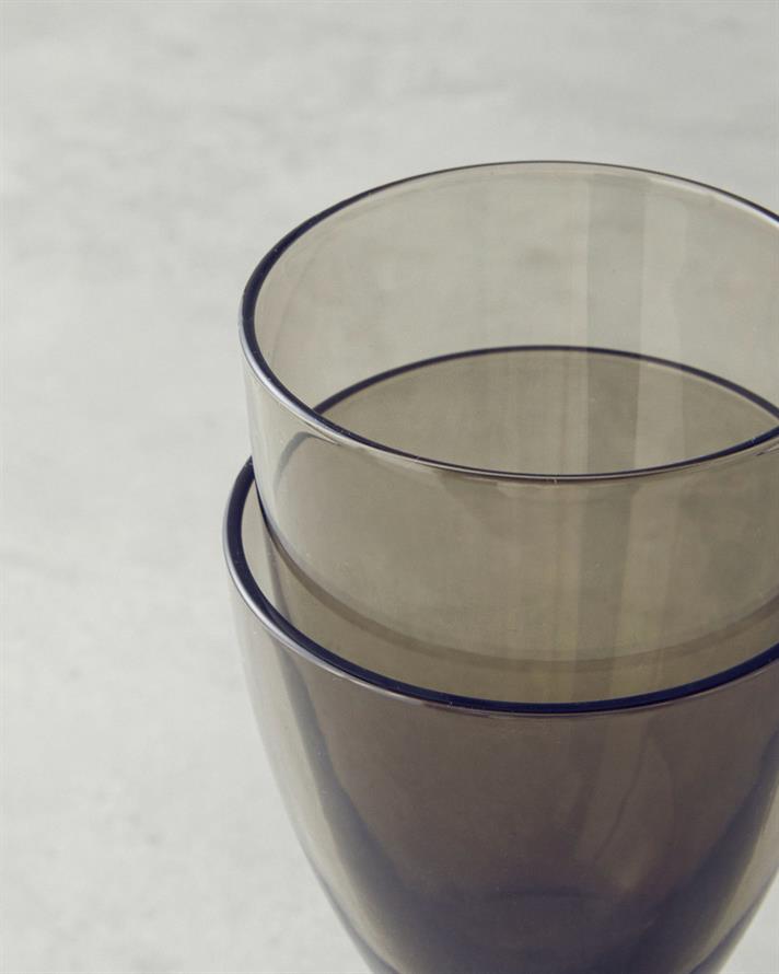 Nish Cam Başucu Sürahi 750 ml + 200 ml Antrasit