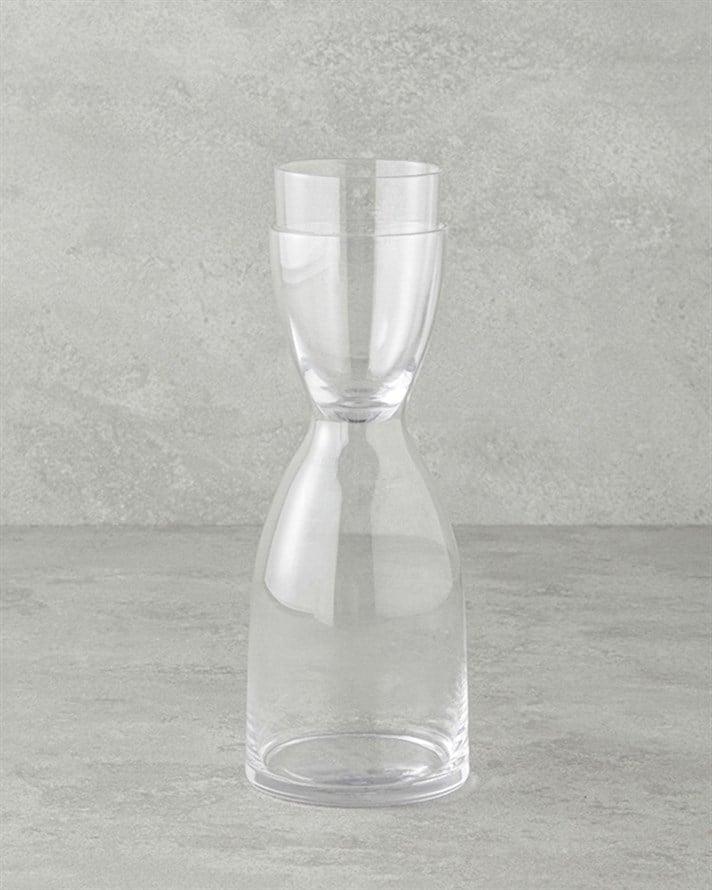 Nish Cam Başucu Sürahi 750 ml + 200 ml Şeffaf