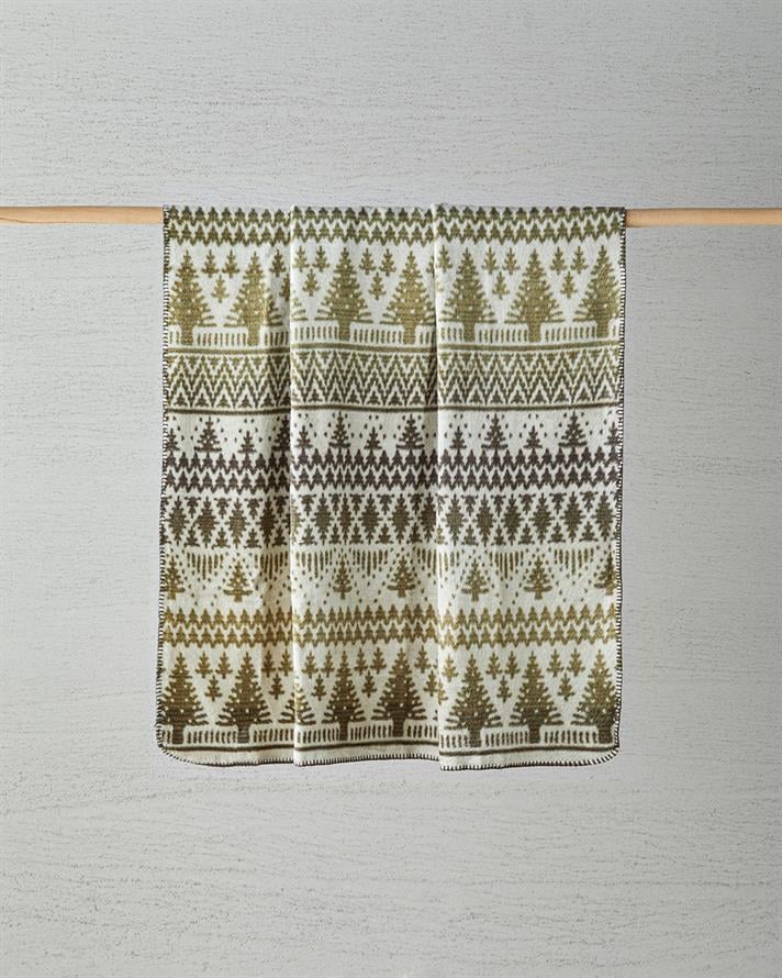 Noble pine Akrilik Pamuklu Tv Battaniye 130x170 cm Yeşil