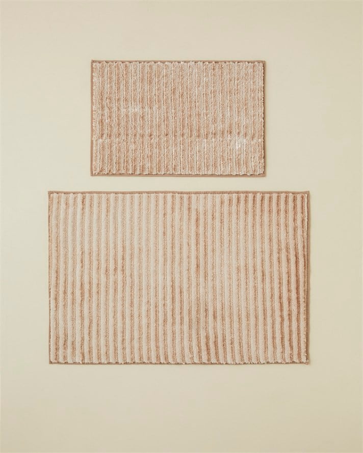 Nora Glow Kaydırmaz Taban Banyo Paspası Seti 60x90 + 40x60 cm Pembe