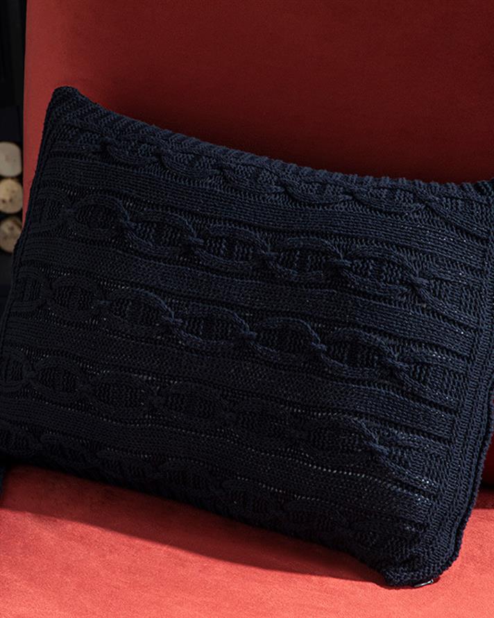 North Pole Triko Kırlent Kılıfı Lacivert