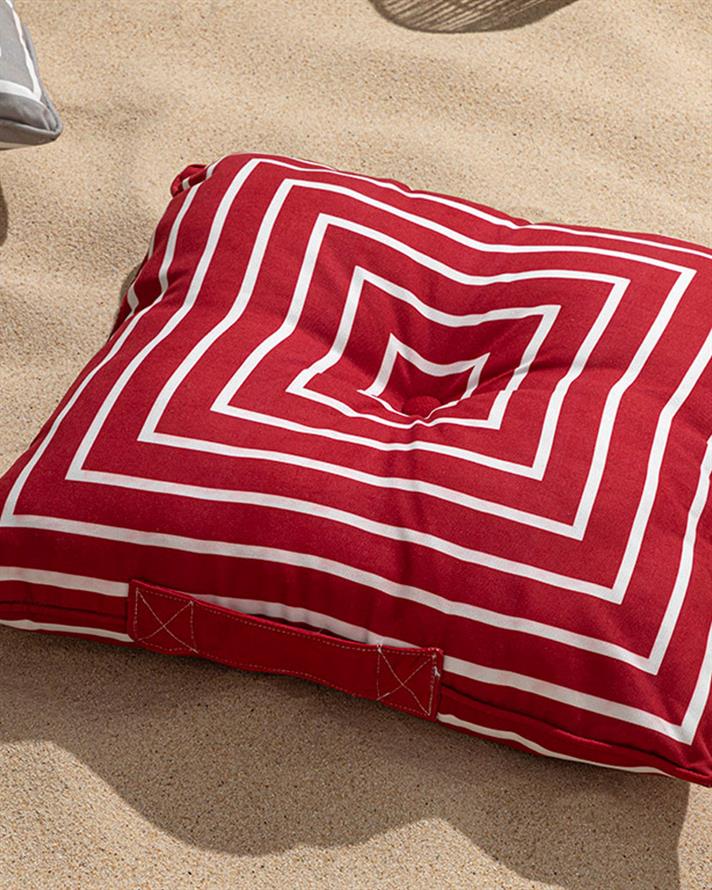 Northsea Pamuk Dekoratif Minder Beyaz - Bordo