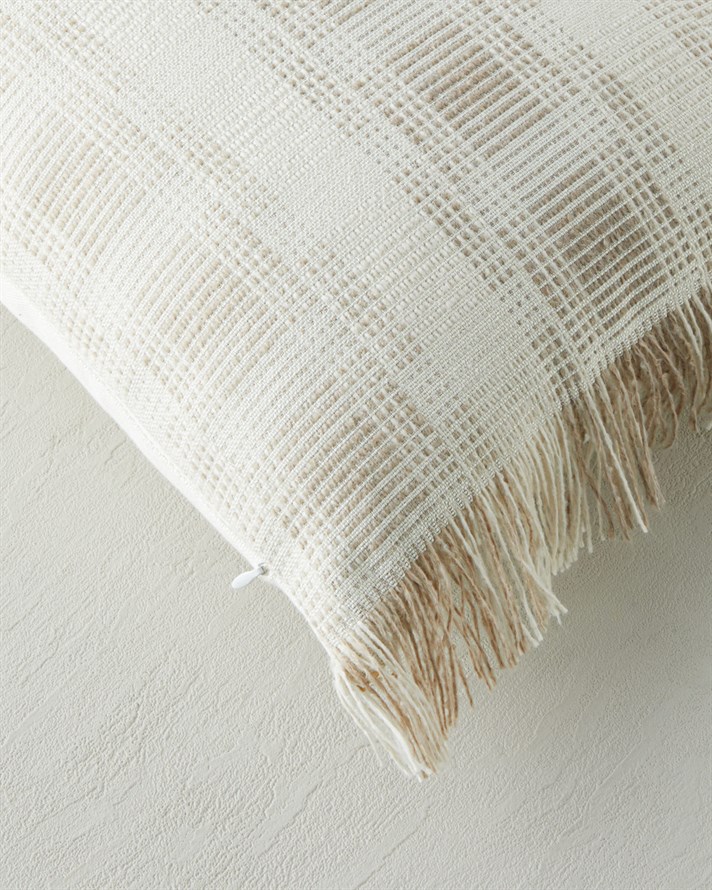 Nostalgia Dolgulu Kırlent 35x50 cm Bej