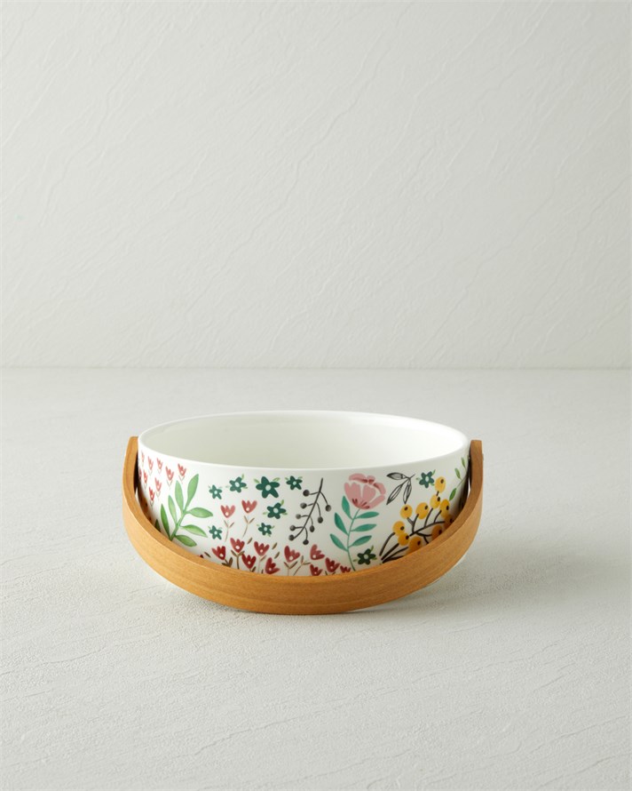 Nostalgic Country Stoneware Sunumluk 17x7 cm Renkli