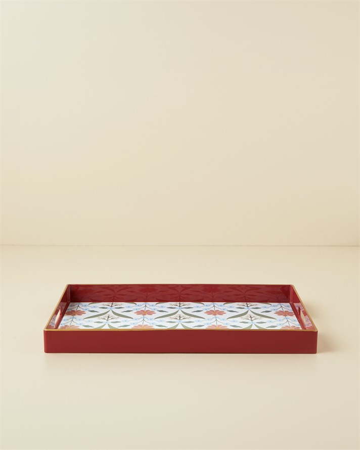 Nostalgic Whispers PP Tepsi 40x26 cm Bordo