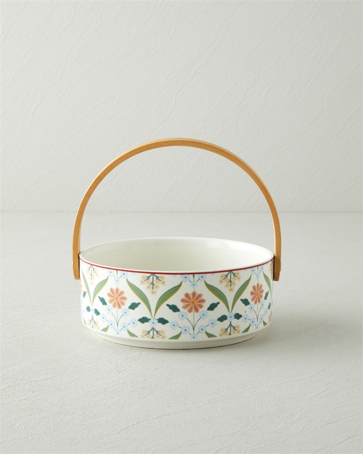 Nostalgic Whispers Stoneware Sunumluk 17x7 cm Renkli