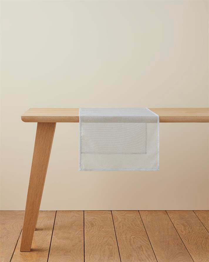 Nour Polyester Runner 45x145 cm Silver