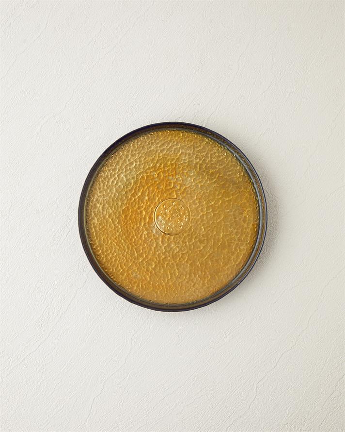 Nova Cam Pasta Tabağı 22 cm Siyah-Gold