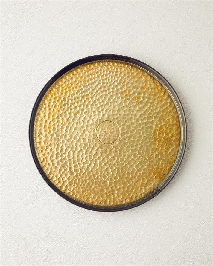 Nova Cam Servis Tabağı 28 cm Siyah-Gold