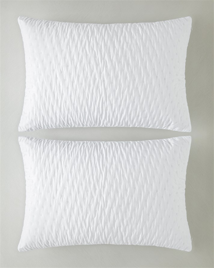 Nova Kapitoneli Sıvı Geçirmez 2li Alez Yastık Kılıfı 50x70 cm Beyaz