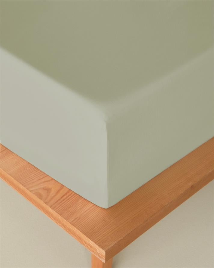 Novella Premium Pamuk Dokulu Çift Kişilik Lastikli Çarşaf 160x200 cm Açık Yeşil