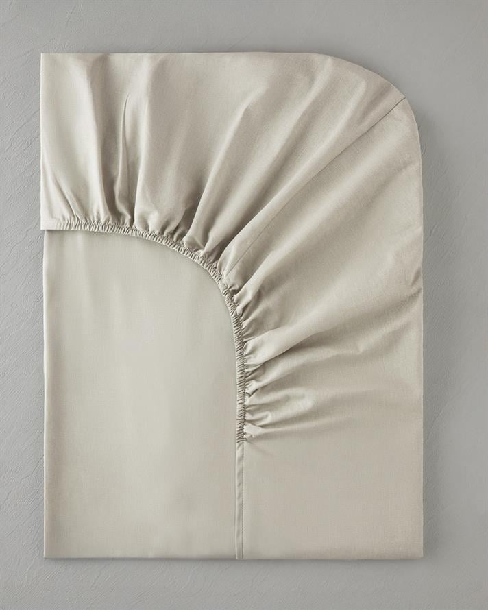 Novella Premium Pamuk Dokulu Çift Kişilik Lastikli Çarşaf 160x200 cm Krem