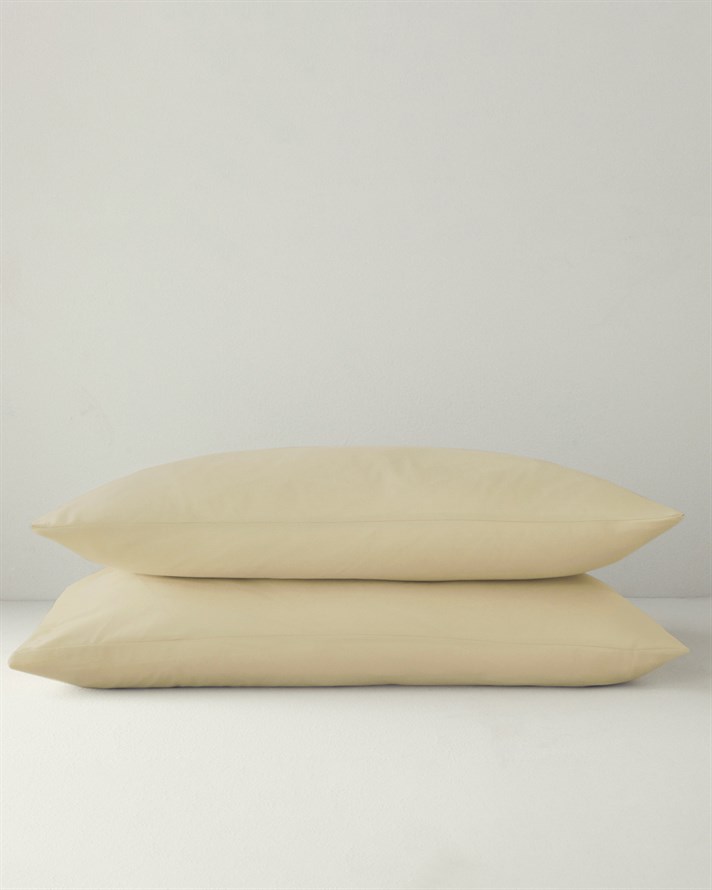 Novella Premium Pamuklu 2li Yastık Kılıfı 50x70 cm Açık Sarı