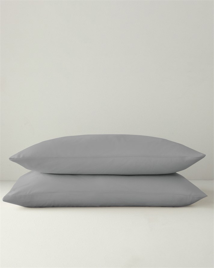 Novella Premium Pamuklu 2li Yastık Kılıfı 50x70 cm Orta Gri