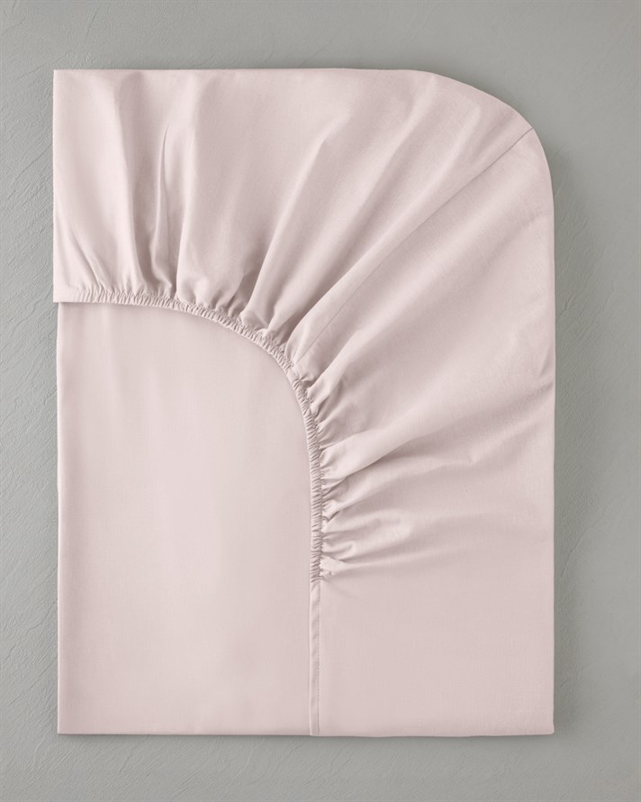 Novella Premium Pamuklu Çift Kişilik Lastikli Çarşaf 160x200 cm Toz Pembe