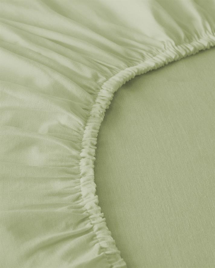 Novella Premium Pamuklu Çift Kişilik Lastikli Çarşaf 160x200 cm Açık Yeşil
