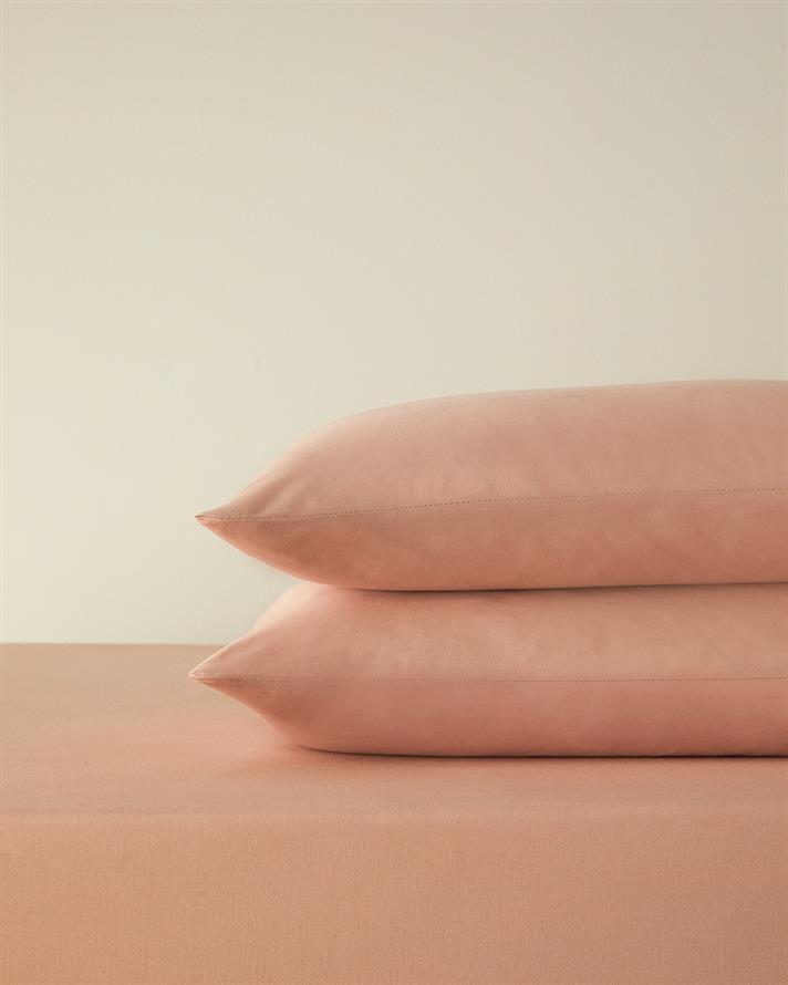 Novella Premium Pamuk Dokulu Çift Kişilik Lastikli Çarşaf Takımı 160x200 cm Gül Kurusu