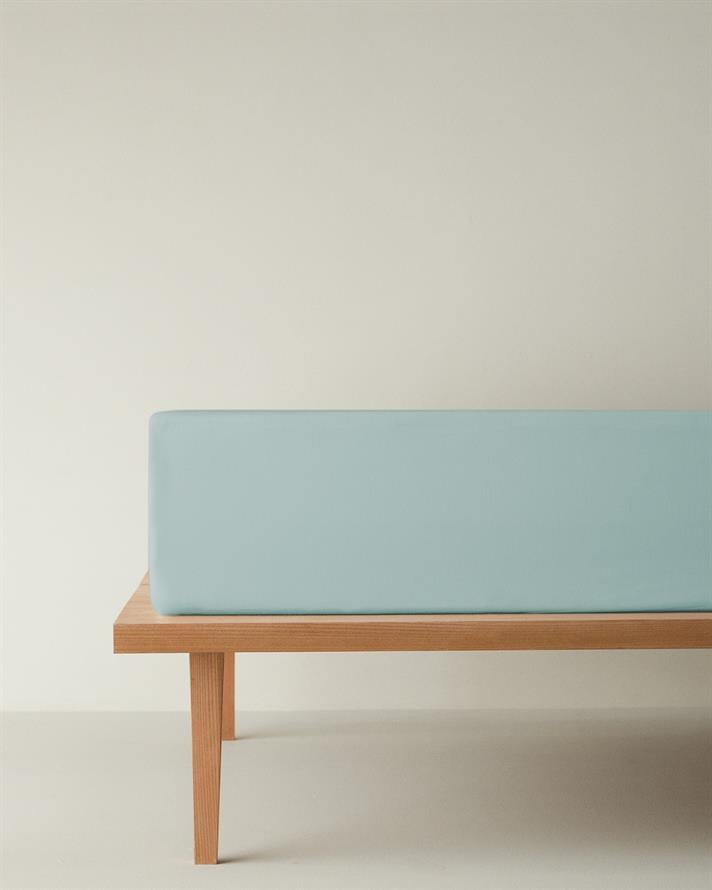 Novella Premium Pamuklu Çift Kişilik Lastikli Çarşaf 160x200 cm Açık Mavi