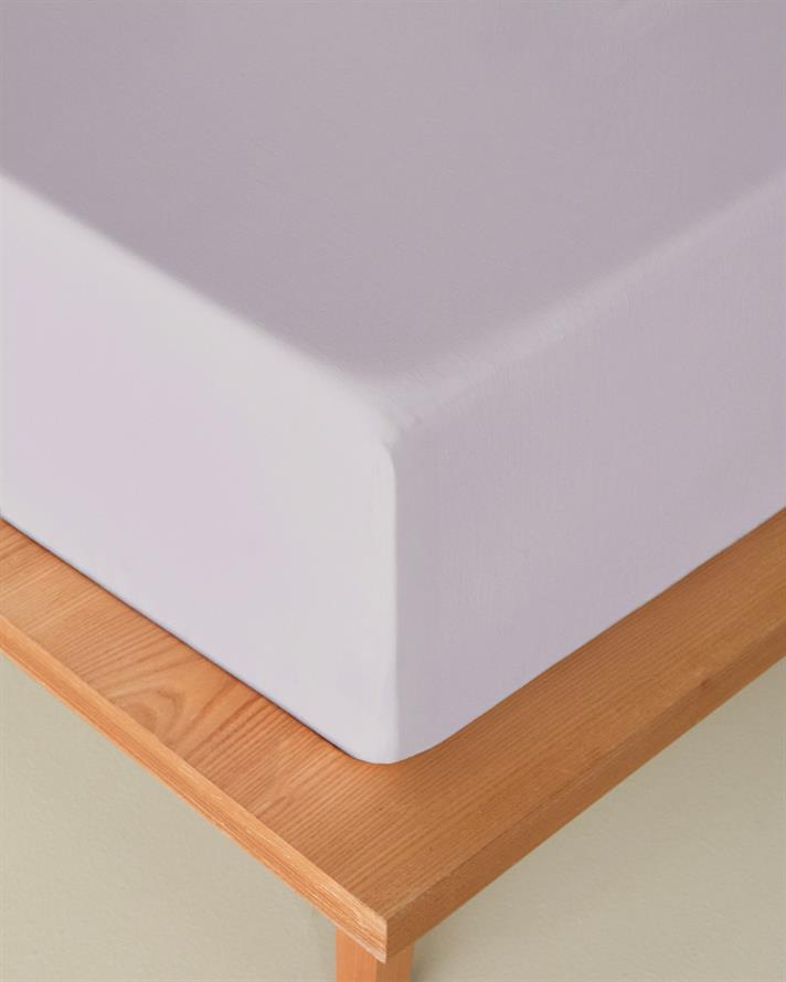 Novella Premium Pamuklu King Size Lastikli Çarşaf 180x200 cm Lila