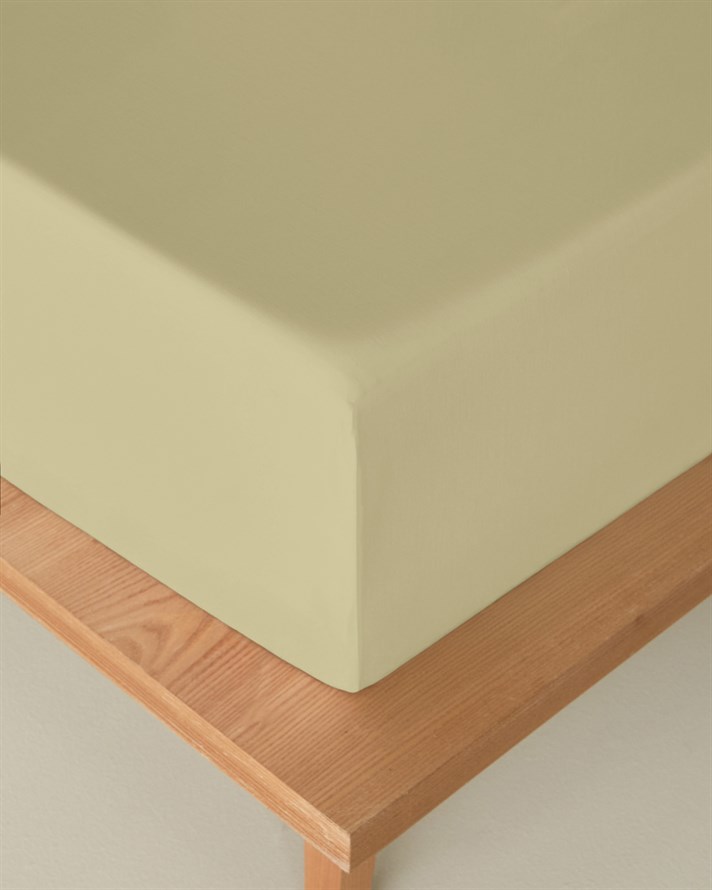 Novella Premium Pamuklu King Size Lastikli Çarşaf 180x200 cm Açık Sarı
