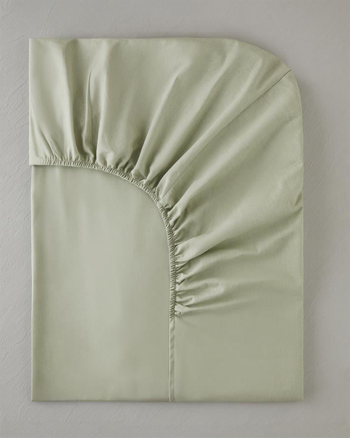 Novella Premium Pamuklu King Size Lastikli Çarşaf 180x200 cm Açık Yeşil