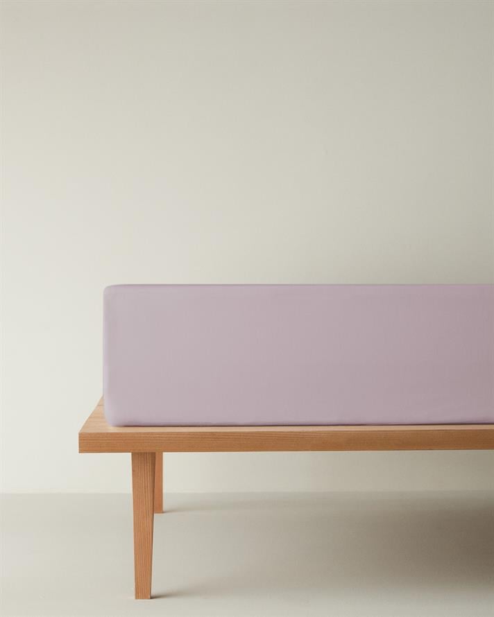Novella Premium Pamuklu Tek Kişilik Lastikli Çarşaf 100x200 cm Lila