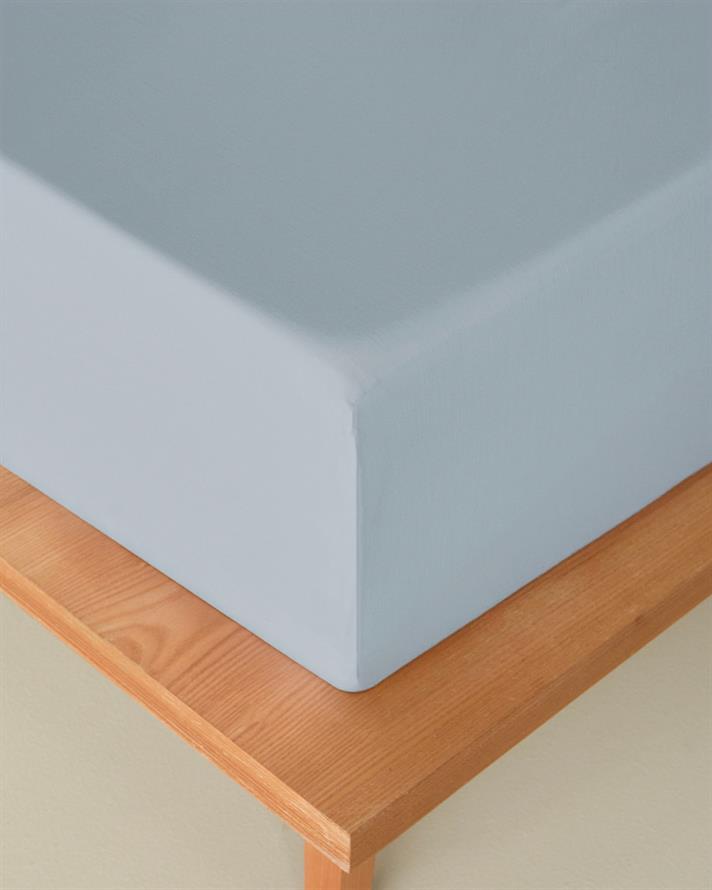 Novella Premium Pamuklu Tek Kişilik Plus Lastikli Çarşaf 120x200 cm Açık Mavi