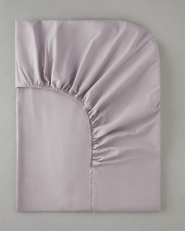 Novella Premium Pamuklu Tek Kişilik Plus Lastikli Çarşaf 120x200 cm Lila