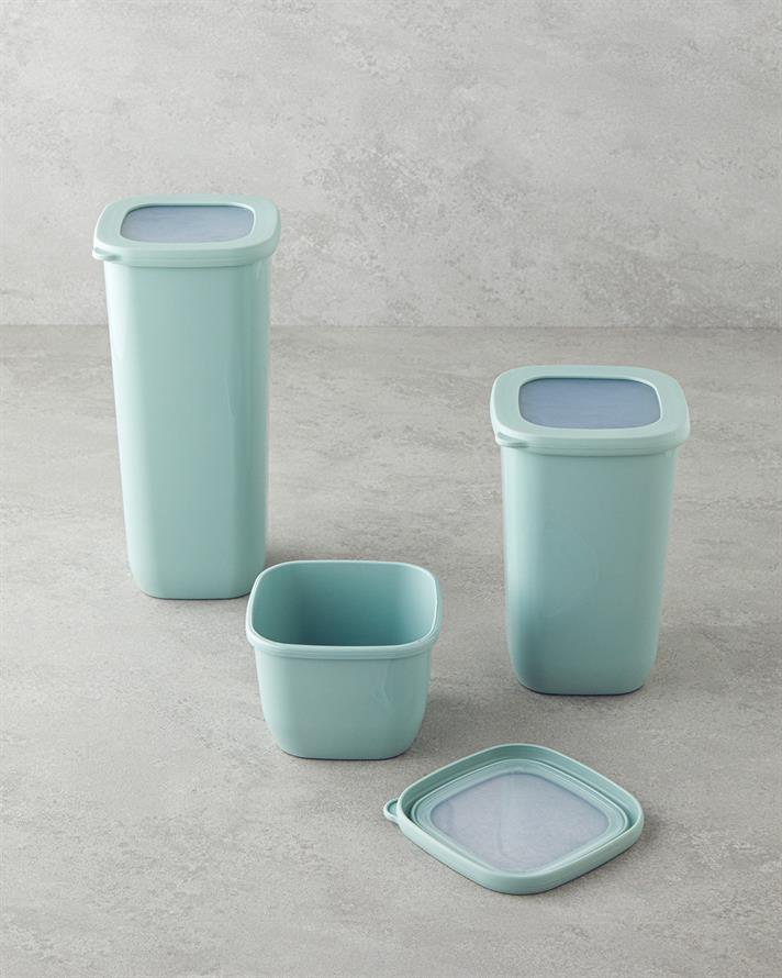 Novia 3lü Kavanoz 550 ml-1200 ml-1700 ml Açık Yeşil