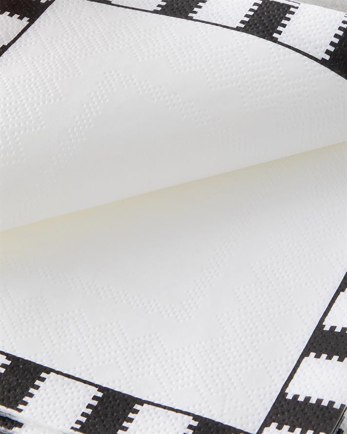 Nuvia Kağıt 20li Kağıt Peçete 33x33 cm Siyah - Beyaz