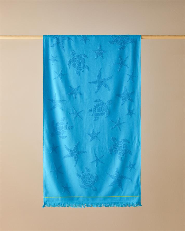 Ocean Pamuklu Plaj Havlusu 70x140 cm Mavi
