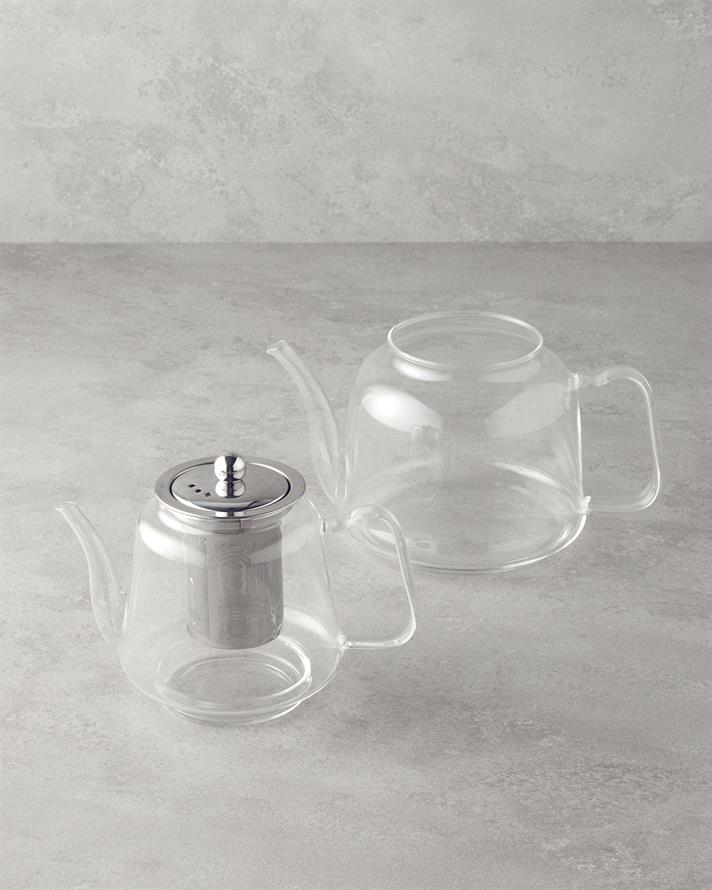 Odin Borosilikat Cam Çaydanlık 600-1200 ml Şeffaf