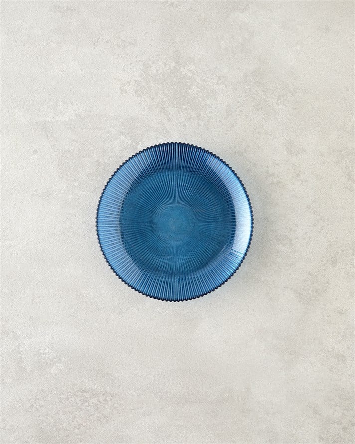 Olith Cam Pasta Tabağı 16 cm Mavi